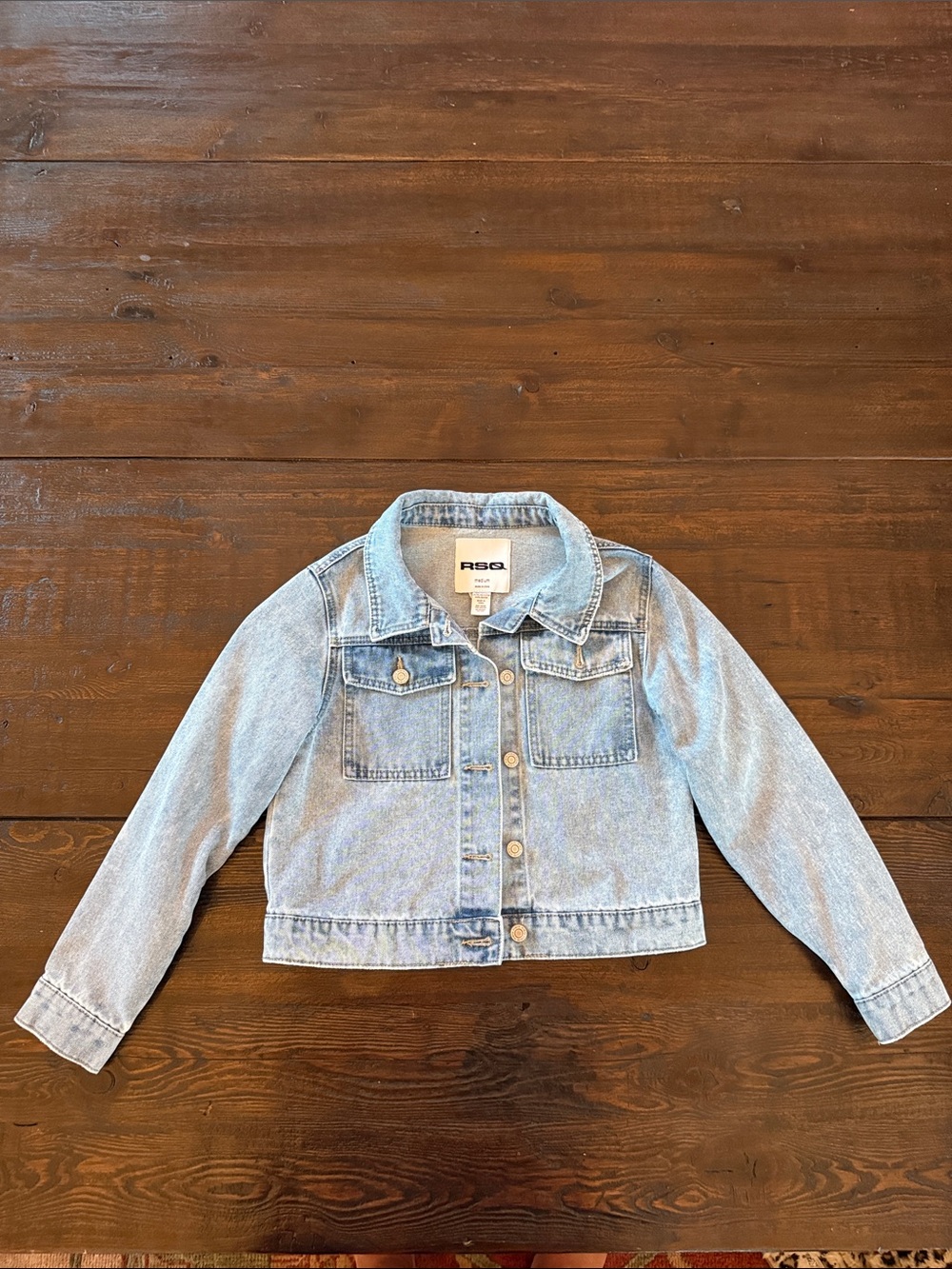 RSQ Kids Washed Blue Denim Jean Jacket